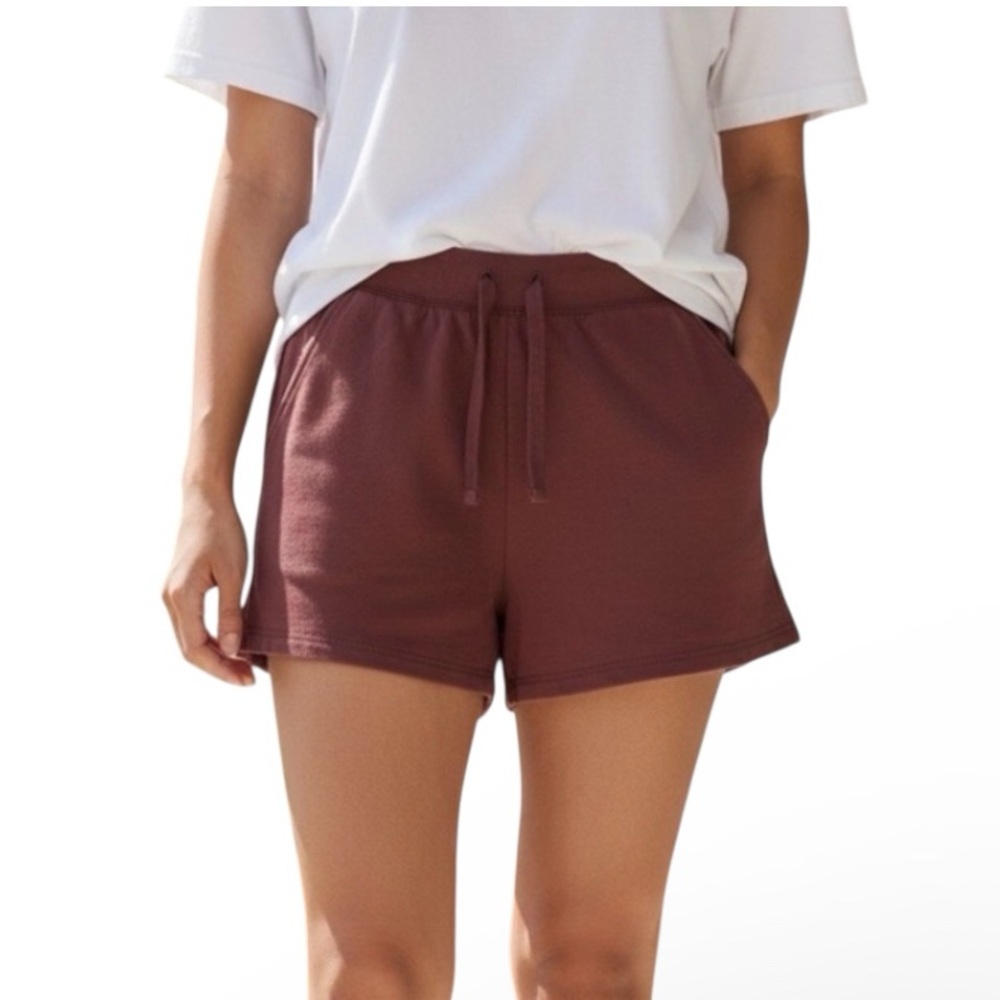 Old Navy Rust Red Lounge Shorts Drawstring Soft Knit Size XS